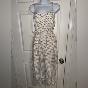 Kate Spade Cream Midi Dress with Black Polka Dots